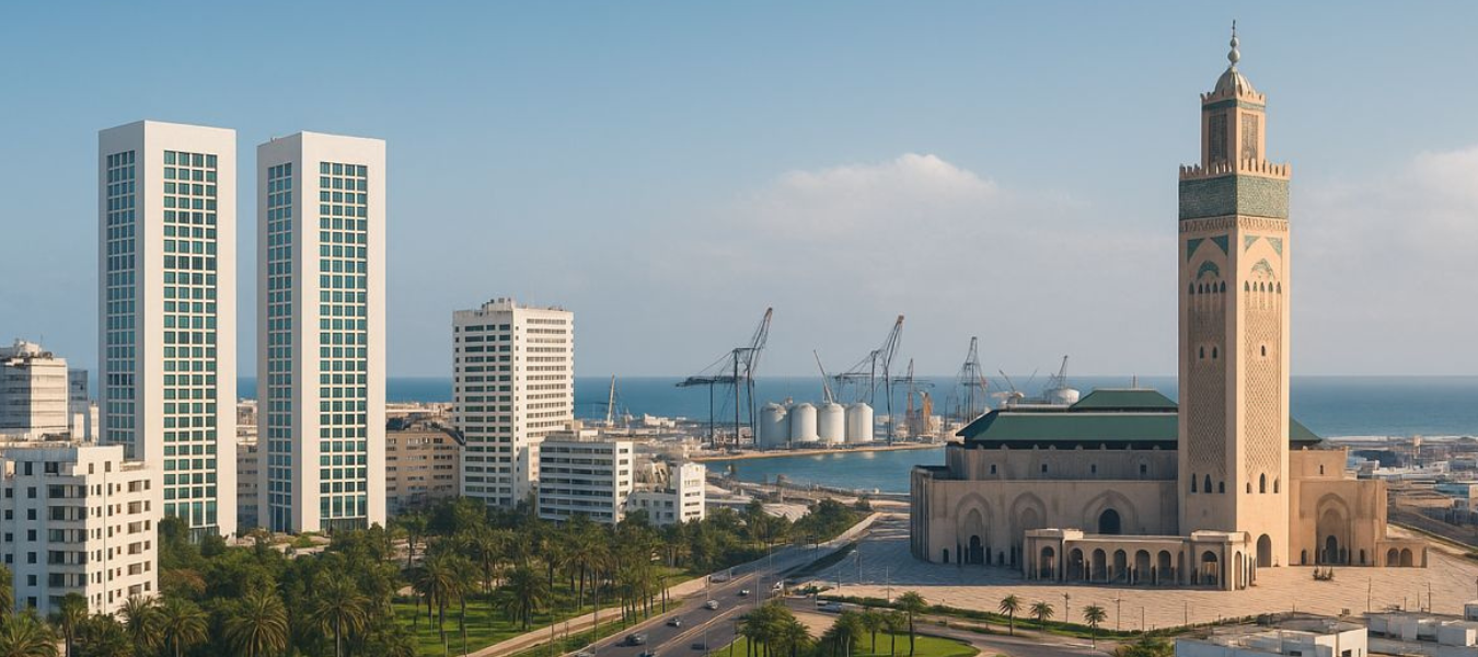 Grand Stade Hassan II strategic geography creating a Casablanca-Rabat mega-region ahead of 2030